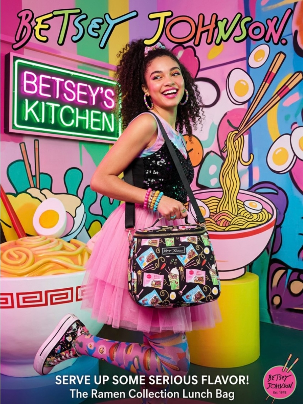 Like New ~ Betsey Johnson Shoulder Strap Lunch Bag